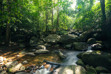Fototapeta na wymiar Natural scenery forests waterfalls Khlong Pla Kang