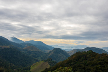 Fototapeta premium landscape with mountains and clouds - Sierra Araras Rio de Janeiro