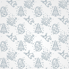 Winter seamless simpleline pattern