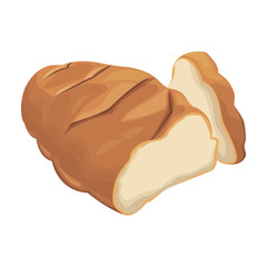 bread icon, colorful design