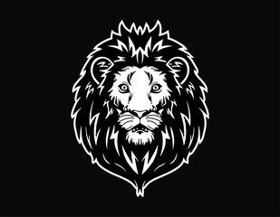 The awesome illustration lion logo mascot vector