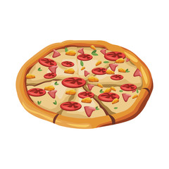 italian pizza icon, Fast food design