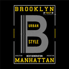 brooklyn typography design t-shirt vector illustration