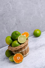 Raw green tangerine