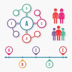 Fototapeta premium Abstract diagram social media infographic elements concept with stage elements