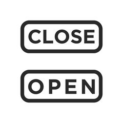 Close and Open icon vector isolated symbol illustration EPS 10