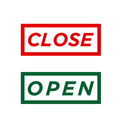 Close and Open icon vector isolated symbol illustration EPS 10