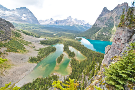Hiking at Lake O&rsquo;Hara area in Yoho national park