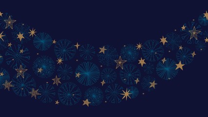 Snowflakes and Golden stars.Christmas Wallpapers for your desktop.