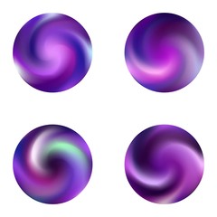 Collection with round modern backgrounds.