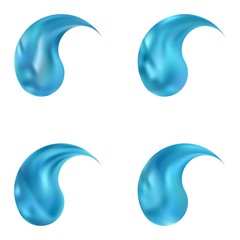 Set of mesh backgrounds with yin or yang.