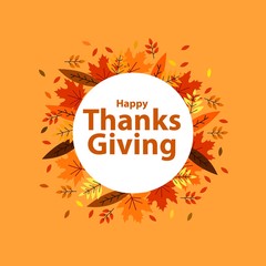 happy thanks giving for design psoter