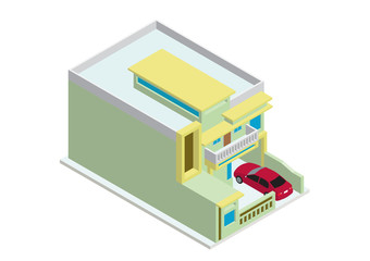 isometric modern house