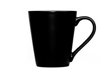 Black Coffee Cup Silhouette, isolated on a white background.