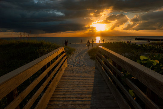 Sunset at Cortez Beach Brandenton USA