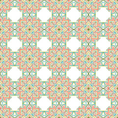 Graphic round mandala seamless pattern abstract.Boho indian shape.Ethnic oriental style.