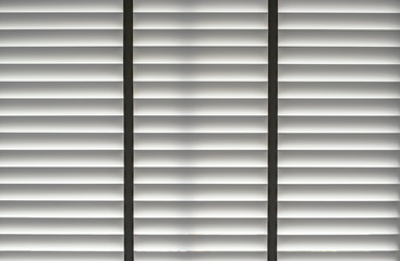 window blinds texture background, curtain made by vintage white color wood pattern