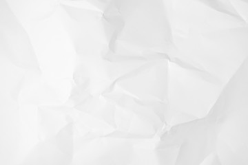 White crumpled paper texture background.	