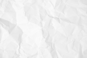 Obraz premium White crumpled paper texture background. 