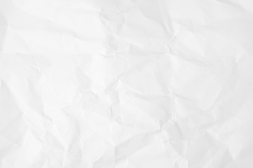 White crumpled paper texture background.	