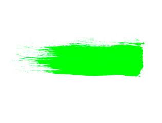 Beautiful green watercolor stroke isolated on white. Green smear brush for painting