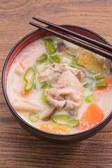 冬の味覚　かす汁
