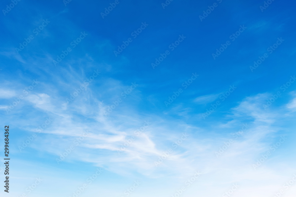 Wall mural blue sky with white cloud landscape background