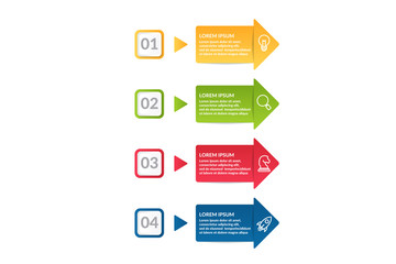 step infographic or process infographic template design . business infographic concept for presentations, banner, workflow layout, process diagram, flow chart and how it work