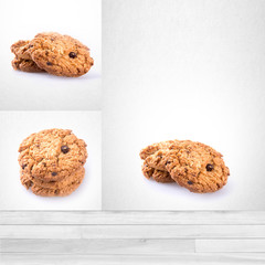 Cookies or Chocolate chips cookies with concept design.