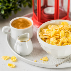 Cornflakes, Milk and Coffee