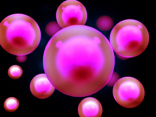 3d rendering virus, bacteria abstract background. 3d illustration .