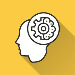 Machine learning icon for graphic and web design.