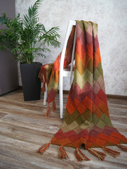 А blanket forgotten on a chair