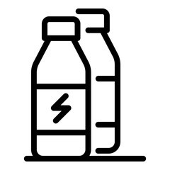 Protein energy drink icon. Outline protein energy drink vector icon for web design isolated on white background