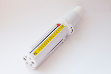Peak Flow Meter isolated object on white