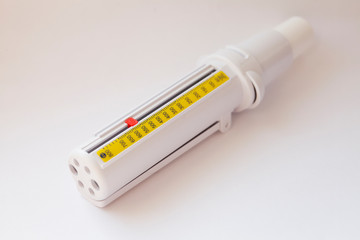 Obraz premium Peak Flow Meter isolated object on white
