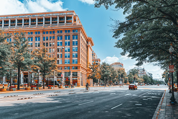 Washington, USA, urban cityscape of the city. Downtown district.