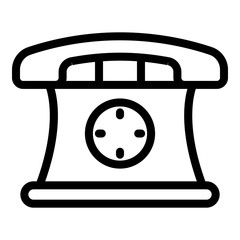 Phone hot line depression icon. Outline phone hot line depression vector icon for web design isolated on white background