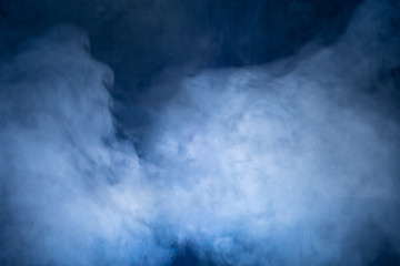 Fototapeta premium white smoke cloud on black background.