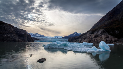 View of the glacier Grey in the Torres del Paine national park, Patagonia, Chile