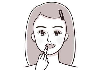 化粧をする女性