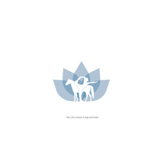 Obraz premium vector yoga and horse