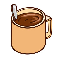  Doodle sketch coffee or tea mug. Illustration for your advertising, layout, logo 