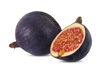 Fresh figs isolated on white background with clipping path