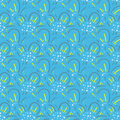 Fototapeta premium Seamless vector background of abstract shapes and lines. Abstract creative pattern for poster, banner, fabric, textile, stationery, flyer, invitation, greeting cards design.