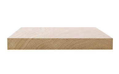 Wooden board isolated on a white background.