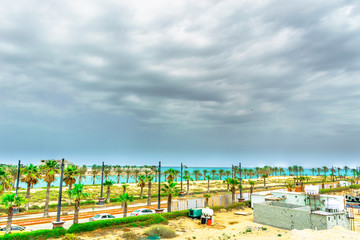 aerial view of the city