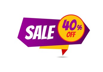 Sale pricing tag badge design.store discount banner card isolated vector design