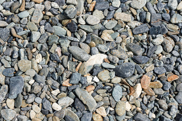 Small road stone background, gravel pebbles stone texture, granite,marble