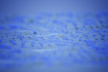 cold blue cube abstract computer generated illustration